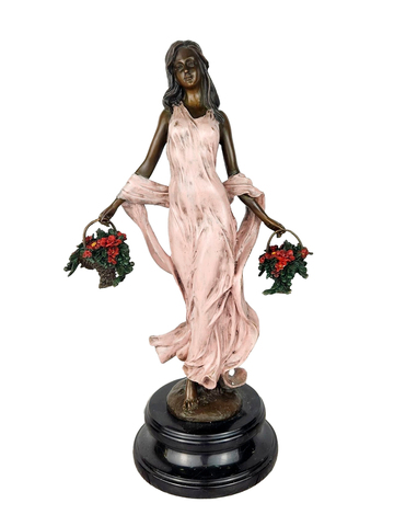 Статуэтка Девушка с корзинами цветов