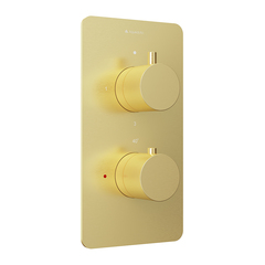 Aqueduto ACENO ACE0350 Смеситель термостатический скрытого монтажа, 3 потребителя, со скрытой частью, шлифованное золото фото