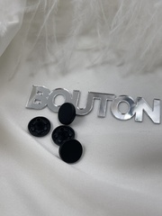 Шляпка под установочные кнопки черная матовая