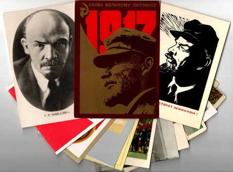 Подборка агитационных открыток — 16 штук — тема Ленин Владимир Ильич — чистые, без повторов - СССР