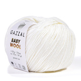 Пряжа Gazzal Baby Wool 801 белый