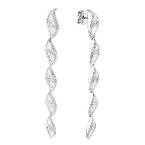 Серьги с Бриллиантами, Эмаль, E0123-81/3