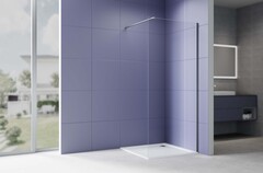 Aquatek AQ.WI.100.1GM AQ.WI.100.1GM Душевая перегородка Walk in с держателем 1000x2000 профиль оружейная сталь, стекло прозрачное 8мм фото