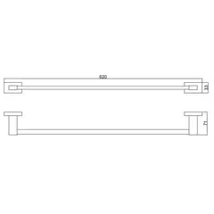 Держатель для полотенец BELZ B90301 одинарный, черный