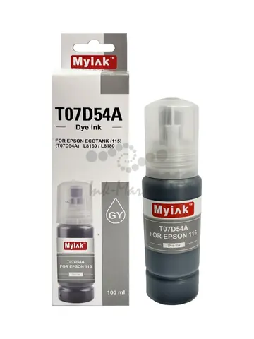 Чернила MyInk для EPSON EcoTank 115 (T07D54A) L8160 / L8180 (100мл, gray, dye)