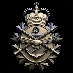 Силиконовый молд № 448 Герб Вооруженных сил