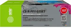 Картридж перезаправляемый струйный Cactus CS-R-PFI107SET набор 5шт.упак. для Canon imageProGRAF iPF670, 680, 685, 770, 780, 785 без чипа