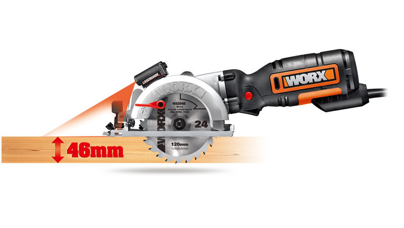 Дисковая пила WORX WX427, 710 Вт, 120 мм, кейс