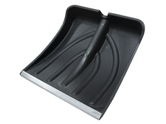 69-0-438 Лопата снегоуборочная пластиковая, с планкой, без черенка, 380х365мм (Россия)