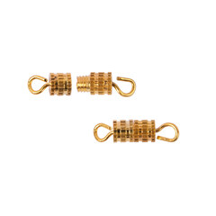 "Zlatka" Замок для бус "винт" DV-01/5 15 х 3.5 мм 5 шт №01 под золото