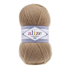 ALIZE "LANAGOLD 800", 49% шерсть, 51% акрил, 100 гр, 800 м, 466 тёмно-бежевый