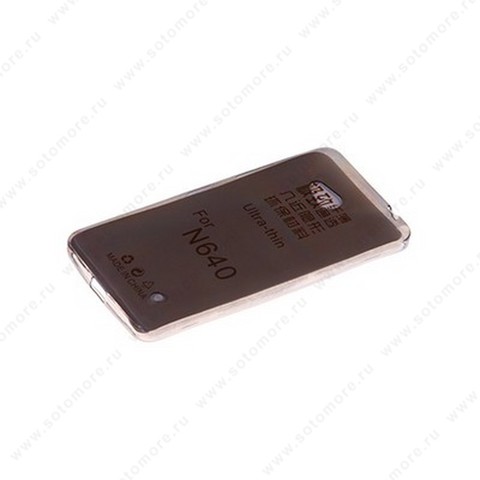 Накладка силиконовая для Nokia N640 черная (прозрачная)