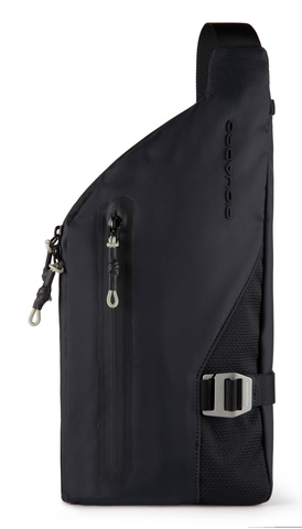 Рюкзак слинг Piquadro CA5499PQM/N, чёрный, нейлон (CA5499PQM/N)