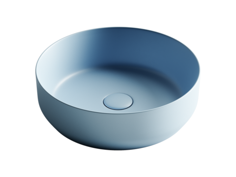 Умывальник чаша накладная круглая (Голубой Матовый) Element 390*390*120мм Ceramica Nova CN6022ML