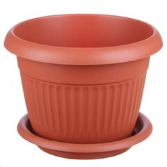 Горшок для цветов пластиковый Альтернатива М1395 Жасмин белый 9л