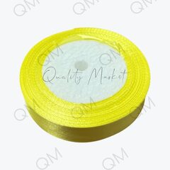 Лента атласная 2 см 25 ярдов (лимонная) №51