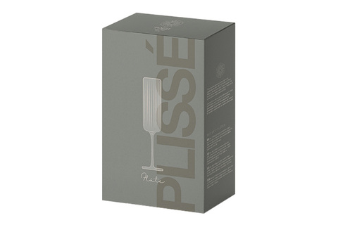 Набор бокалов для шампанского 2шт 200мл Pozzi Milano 1876 Modern Classic серый