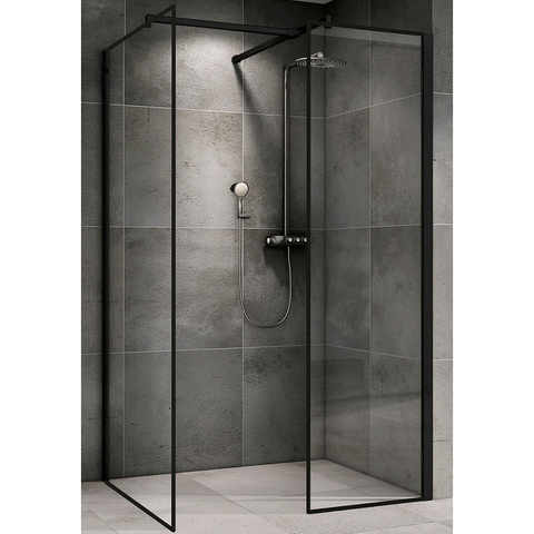 Abber Immer Offen AG67128B Душевой уголок, 120x80x200, цвет: чёрный