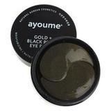 Патчи для глаз с золотом и черным жемчугом Gold + Black Pearl Eye Patch AYOUME