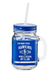 Кружка стеклянная Funko Stranger Things Hawkins AV Club Mason Jar