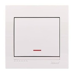 DERIY 702 0202 111 Выключатель с подсв. бел