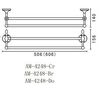 Art&Max AM-4248-Cr Двойной полотенцедержатель Хром