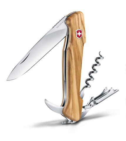 Нож складной Victorinox Wine Master, 130 mm, 6 функций, оливковое дерево