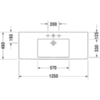 Duravit Vero Раковина для мебели без перелива, с 1 отв. под смес., 1050x490мм, Цвет: Белый 329100041