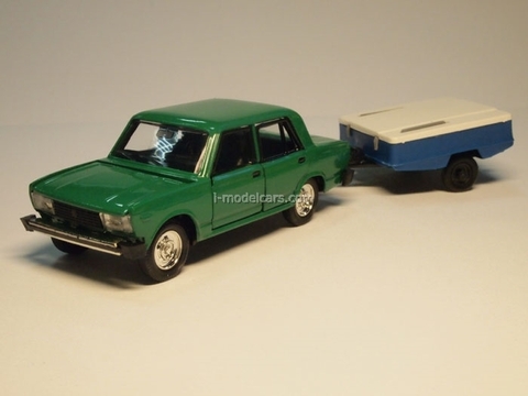 VAZ-2105 Lada trailer Skif green-blue Agat Mossar Tantal 1:43