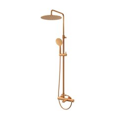 Cezares LEAF-CVDA-30-L-SS Душевая стойка телескопическая, с изливом с верхним и ручным душем, верхний душ диаметр 230 мм АБС пластик, исполнение Sunset фото