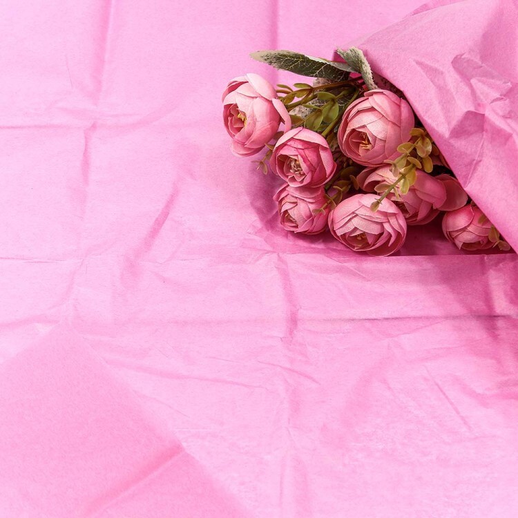 Упаковочная бумага, Тишью (50*65 см), Розовый, 10 листов