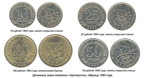 Набор из 4-х монет Шпицберген 1993 г.
