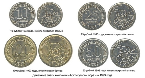 Набор из 4-х монет Шпицберген 1993 г.