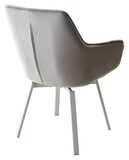 фото 8 Стул MAVERICK 360 град. поворот. BLUVEL-03 LIGHT GREY, велюр/ белый каркас, М-City на profcook.ru