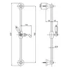 Cezares DIAMOND-SD-03/24-Sw-N DIAMOND-SD-03/24-Sw-N Душевой гарнитур, исполнение золото, ручки Swarovski Nero