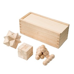 Игра-головоломка деревянная Brainiac, 3 шт, 20 х 8 х 7 см