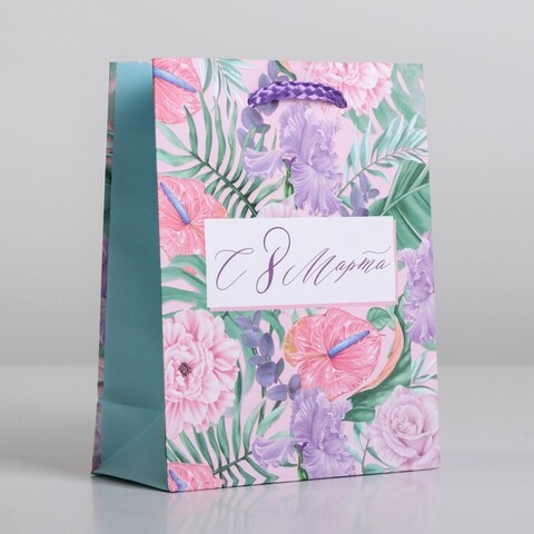 Пакет ламинированный вертикальный «Нежный праздник», S 12 × 15 × 5,5 см