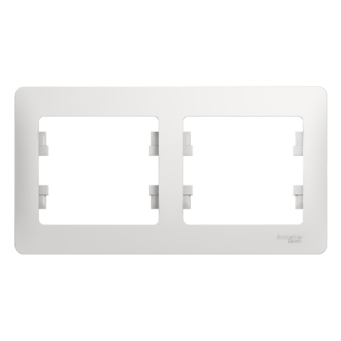 Рамка на 2 поста, горизонтальная. Цвет Белый. Schneider Electric Glossa. GSL000102