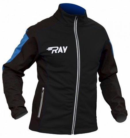Лыжная разминочная куртка Ray Pro Race WS Black-Blue мужская