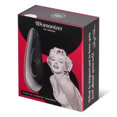 Черный бесконтактный клиторальный стимулятор Womanizer Marilyn Monroe Special Edition - 