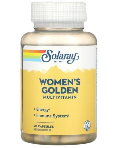 Solaray, Women's Golden Multivitamin, 90 капсул