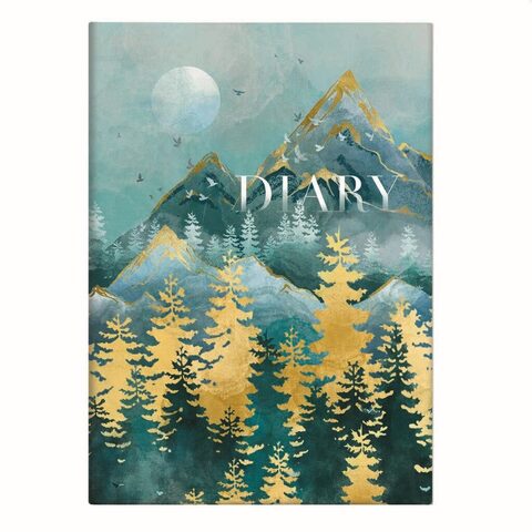 Ежедневник недат. А5 80 л. (Феникс) DIARY В ГОРАХ, ТВ, тисн. цв. фольг., лам/ 