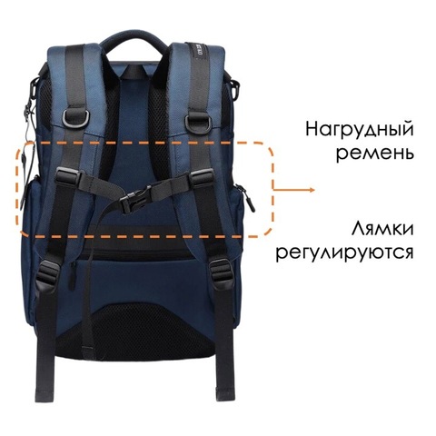 Картинка рюкзак городской Ozuko 9409 Blue - 10