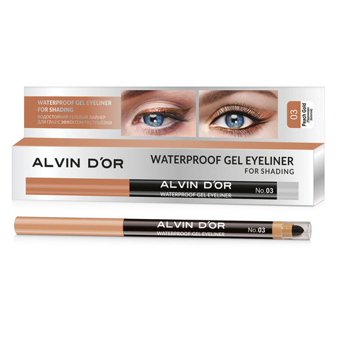 Alvin D`or P-23 Карандаш для глаз гелевый водостойкий Lipliner for shading тон 03 peach gold/персик