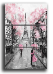 Модульная картина "Вид на Париж и Эйфелеву Башню"