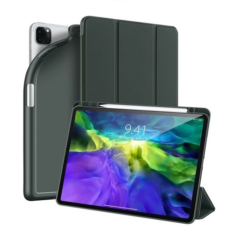 Чехол книжка-подставка Osom со слотом для стилуса для iPad Pro 2, 3 (11") - 2020г-2021г (Зеленый)