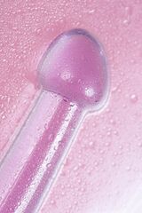 Фиолетовый фаллоимитатор Jelly Dildo M - 18 см. - 