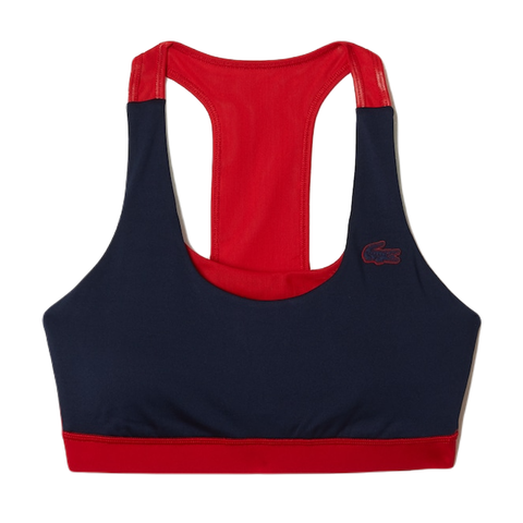 Бюстгальтер спортивный Lacoste SPORT Color-Block Recycled Polyester Sports Bra - navy blue/red/green