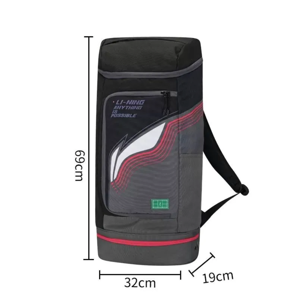 Рюкзак для бадминтона Li-Ning ABSS079-3000 (Black/Grey)