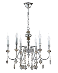 Подвесная люстра Crystal Lux MERCEDES SP6 CHROME/SMOKE